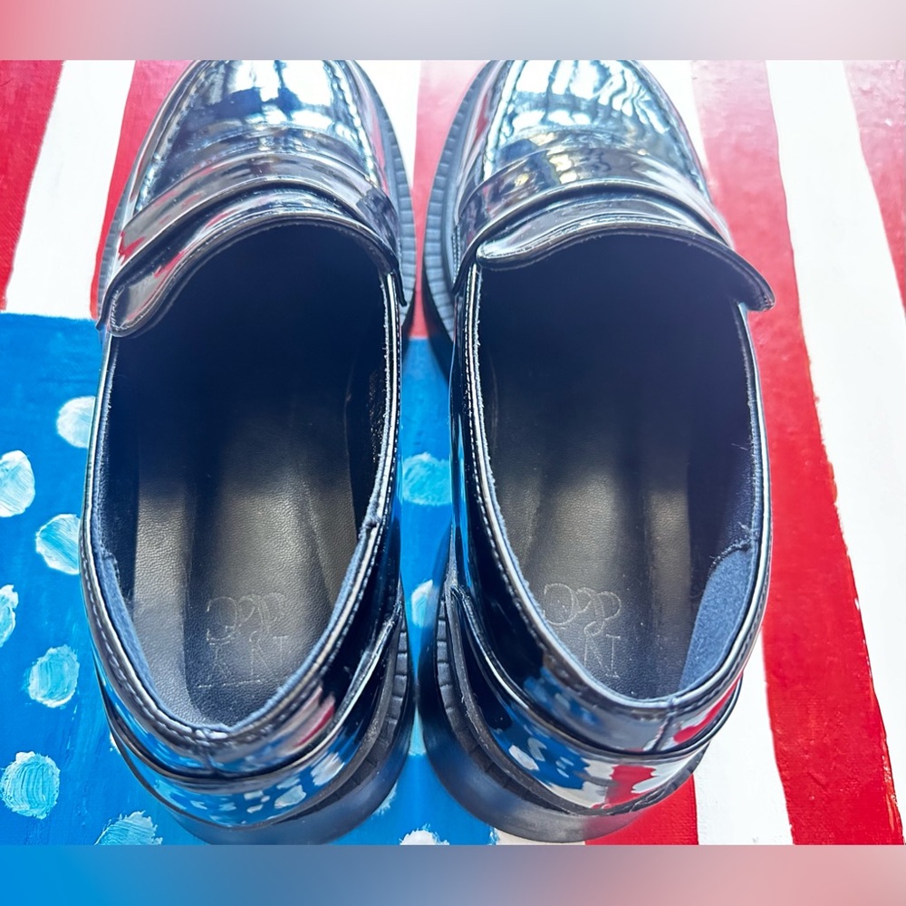New York & Company Black Patent Slip-On Penny Loafers - Picture 8 of 8